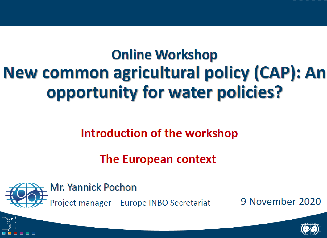 EURO-INBO 2020: CAP - an opportunity for water policies? - INBO