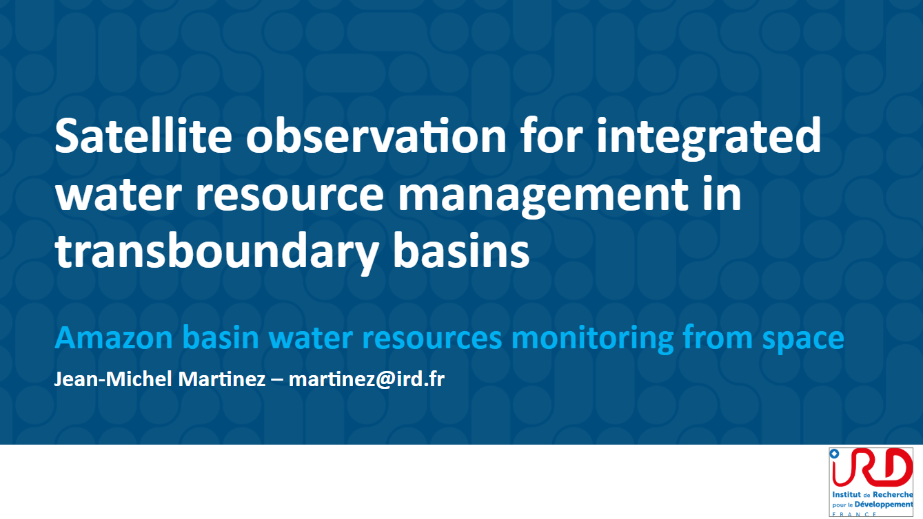 Satellite observation for integrated water resource management in ...